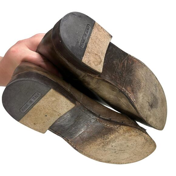 Frye boots riding made in Italy sz US W 8.5 green brown - Picture 8 of 8